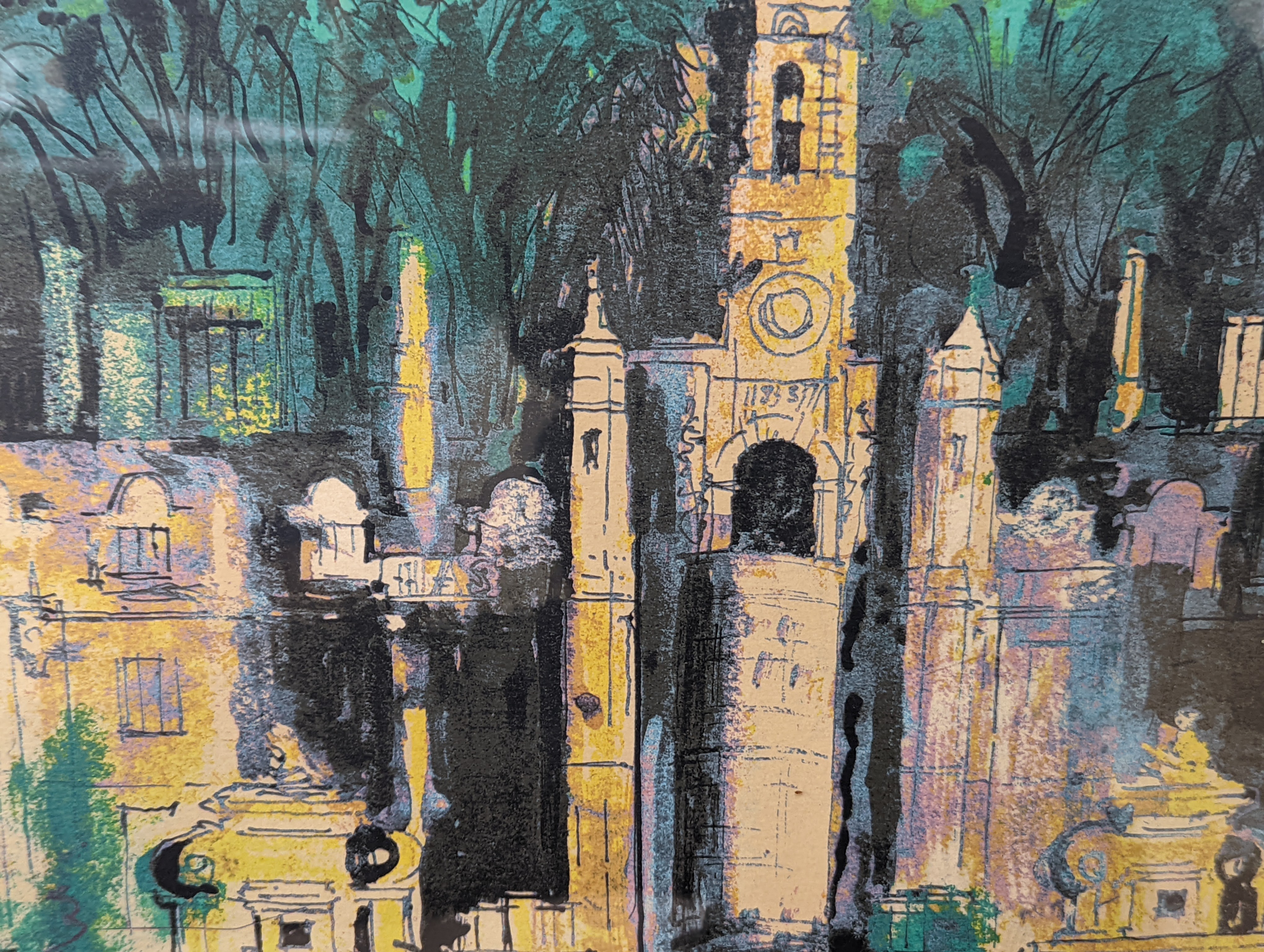 John Piper (1903-1992), screenprint, 'Harlaxton Manor' 1977, signed in pencil, 8/100, 57 x 78cm